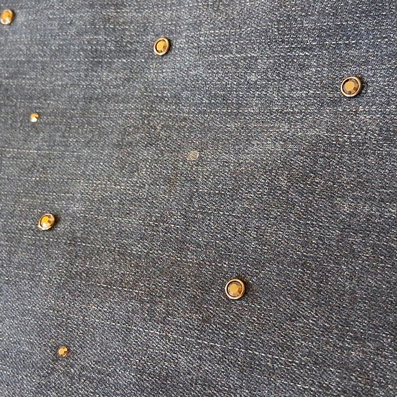 White House,Black Market Dk Blue Studded Skinny Ankle Jeans Sz 8 - Picture 9 of 10